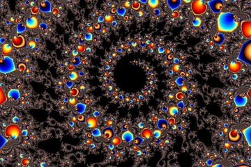 mandelbrot fractal image named .Black spiral.