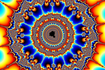 mandelbrot fractal image named .Blue circle