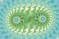 Mandelbrot fractal image .Green island..
