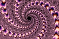 Mandelbrot fractal image .Pink spiral.
