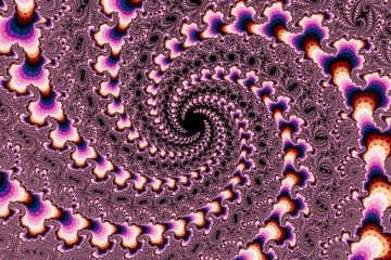 Mandelbrot fractal image named .Pink spiral. by Tanta mandelbrot fractal image named .Pink spiral.