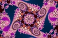 Mandelbrot fractal image .Pink square..