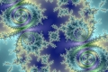 Mandelbrot fractal image .Strong blue.