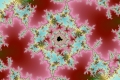 Mandelbrot fractal image .Strong red.