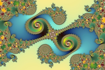 mandelbrot fractal image named Aqua color