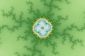 Mandelbrot fractal image aqua spirit
