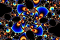 mandelbrot fractal image Azul y negro