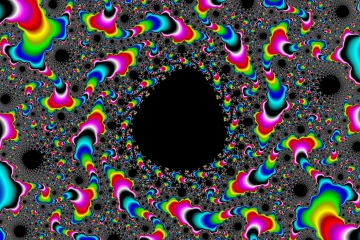 mandelbrot fractal image named Black and color