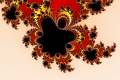 Mandelbrot fractal image Black and orange