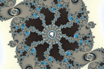 Mandelbrot fractal image named Black flower. by Tanta mandelbrot fractal image named Black flower.