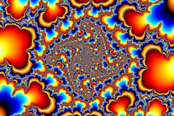 Mandelbrot fractal image named block flow by Orbulon mandelbrot fractal image named block flow