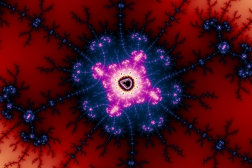 mandelbrot fractal image named blood flower