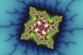Mandelbrot fractal image Blue background