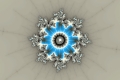 Mandelbrot fractal image Blue flower.