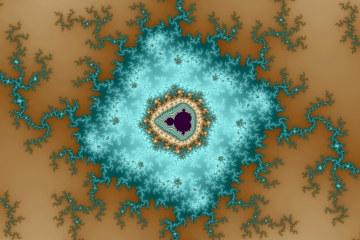 Mandelbrot fractal image named Blue geometry. by Tanta mandelbrot fractal image named Blue geometry.