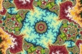 Mandelbrot fractal image Blue geometry