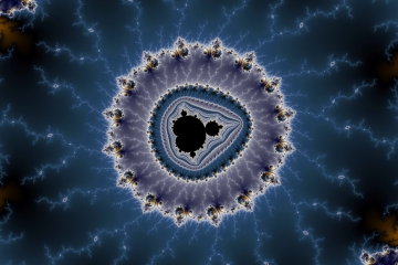 mandelbrot fractal image named Blue night