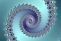 Mandelbrot fractal image Blue spiral II