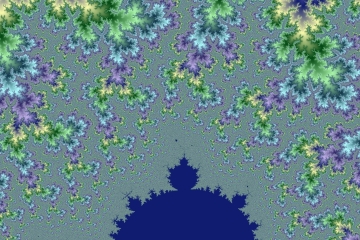 mandelbrot fractal image named Blue temple