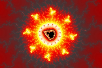 mandelbrot fractal image named Bright