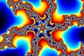 Mandelbrot fractal image deep blu star