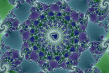 mandelbrot fractal image named Deep ocean blue