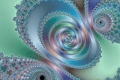 Mandelbrot fractal image double spiral