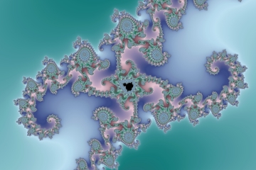 mandelbrot fractal image named Double spiral II