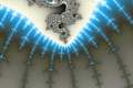 Mandelbrot fractal image electric blue