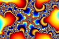 Mandelbrot fractal image encrusted star