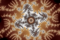 Mandelbrot fractal image eye in cross