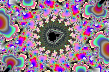 mandelbrot fractal image named Fiesta del color