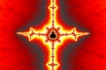 Mandelbrot fractal image Fire cross