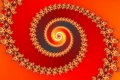 Mandelbrot fractal image Fire spiral.