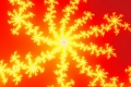 Mandelbrot fractal image flaming stars
