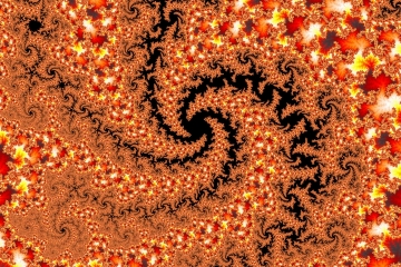 mandelbrot fractal image named Flaming Whirlpool