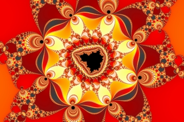 mandelbrot fractal image named Flaming Wreath