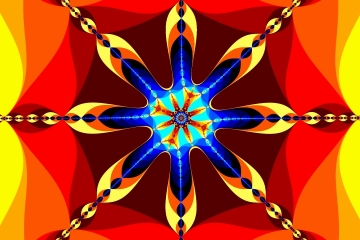 mandelbrot fractal image named flower tile