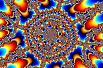 mandelbrot fractal image named flower towel