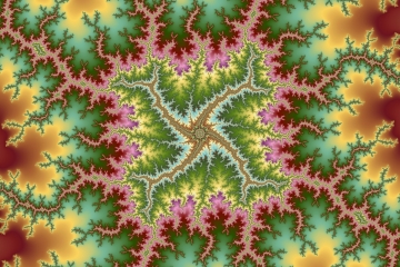 Mandelbrot fractal image named flower units by Orbulon mandelbrot fractal image named flower units