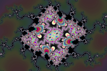 mandelbrot fractal image named Fluid color