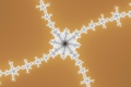 Mandelbrot fractal image folding square