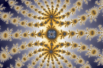 mandelbrot fractal image named Golden shadows