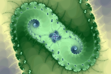 mandelbrot fractal image named green-bow