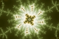 Mandelbrot fractal image green blob