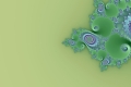 Mandelbrot fractal image green drop