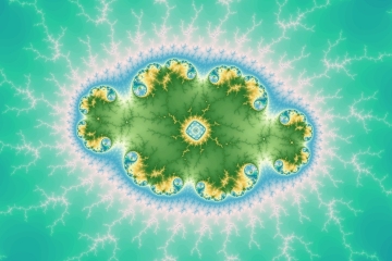 mandelbrot fractal image named Green island