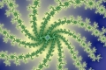 Mandelbrot fractal image green spider 