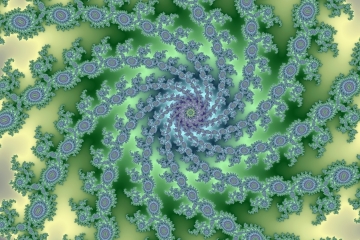 mandelbrot fractal image named greenman pinwheel
