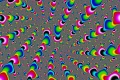 Mandelbrot fractal image half colour
